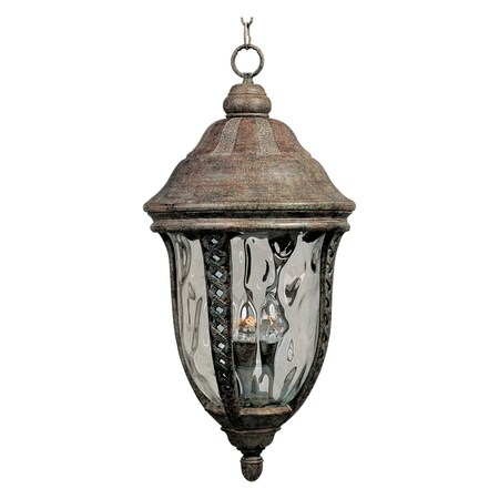 Maxim Three Light Earth Tone Water Glass Glass Hanging Lantern 3111WGET